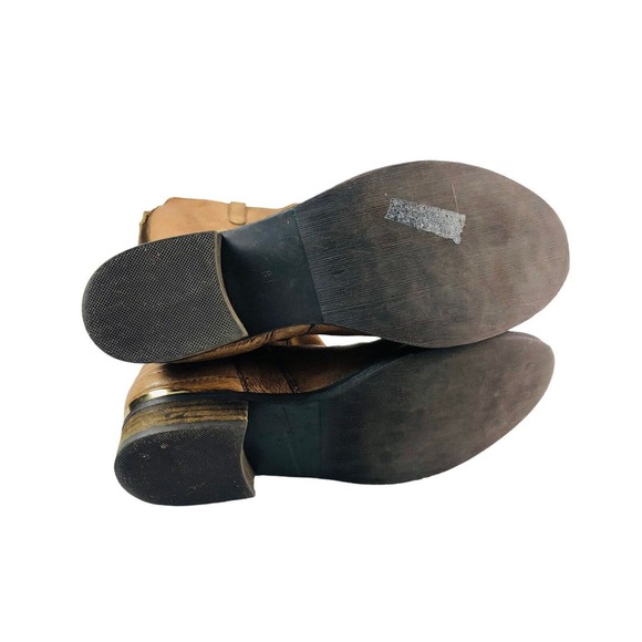 Steve Madden Cognac Rustic Leather Boots sz 8 - Picture 9 of 10